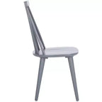Sedia da pranzo senza braccioli con schienale a doghe, set da 2 – Disponibile in Beige / Nero / Blu / Marrone / Grigio / Verde / Bianco