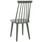 Sedia da pranzo senza braccioli con schienale a doghe, set da 2 – Disponibile in Beige / Nero / Blu / Marrone / Grigio / Verde / Bianco