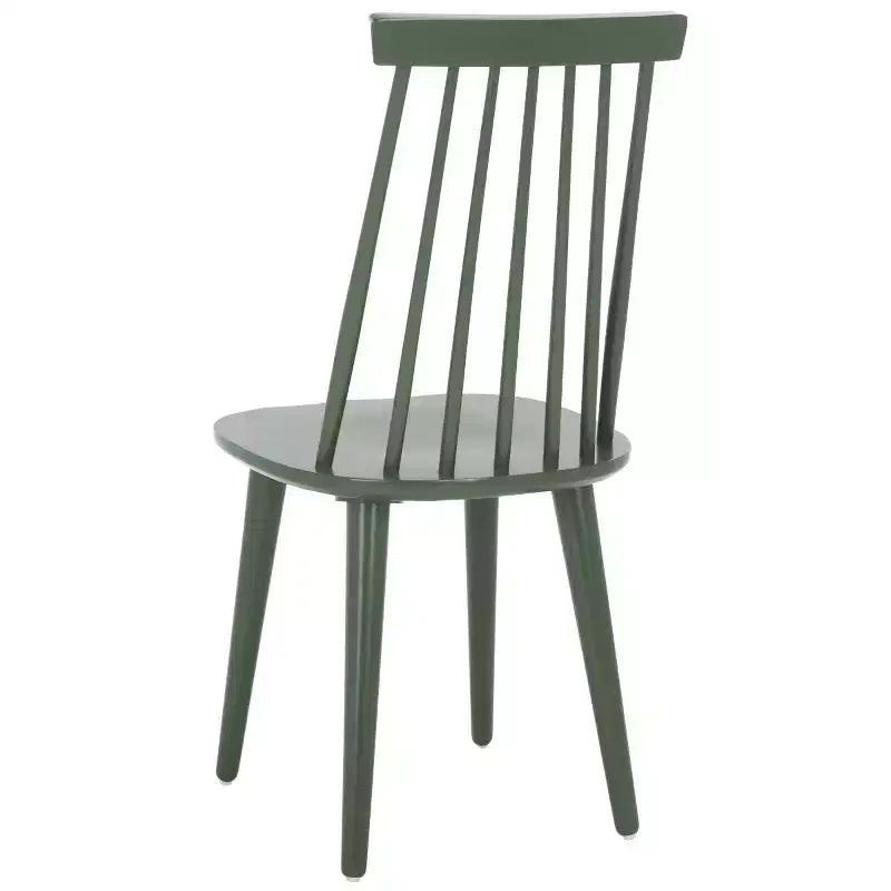 Sedia da pranzo senza braccioli con schienale a doghe, set da 2 – Disponibile in Beige / Nero / Blu / Marrone / Grigio / Verde / Bianco