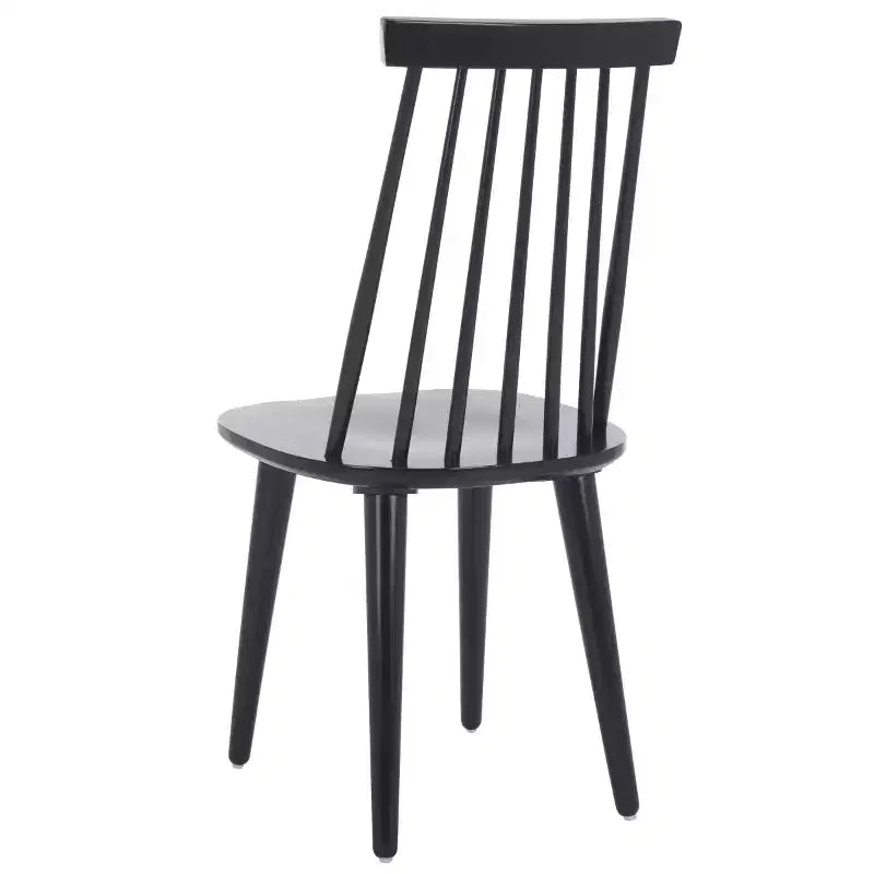 Sedia da pranzo senza braccioli con schienale a doghe, set da 2 – Disponibile in Beige / Nero / Blu / Marrone / Grigio / Verde / Bianco