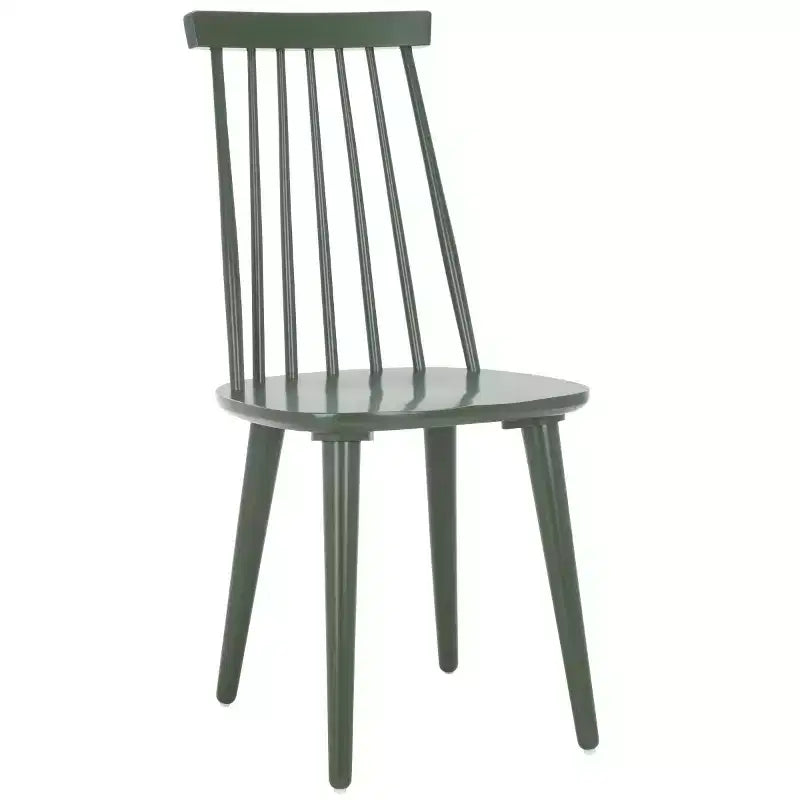 Sedia da pranzo senza braccioli con schienale a doghe, set da 2 – Disponibile in Beige / Nero / Blu / Marrone / Grigio / Verde / Bianco