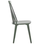 Sedia da pranzo senza braccioli con schienale a doghe, set da 2 – Disponibile in Beige / Nero / Blu / Marrone / Grigio / Verde / Bianco