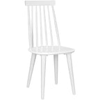 Sedia da pranzo senza braccioli con schienale a doghe, set da 2 – Disponibile in Beige / Nero / Blu / Marrone / Grigio / Verde / Bianco