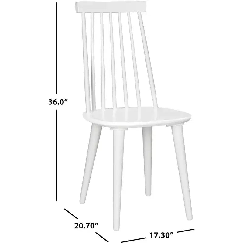 Sedia da pranzo senza braccioli con schienale a doghe, set da 2 – Disponibile in Beige / Nero / Blu / Marrone / Grigio / Verde / Bianco