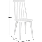 Sedia da pranzo senza braccioli con schienale a doghe, set da 2 – Disponibile in Beige / Nero / Blu / Marrone / Grigio / Verde / Bianco