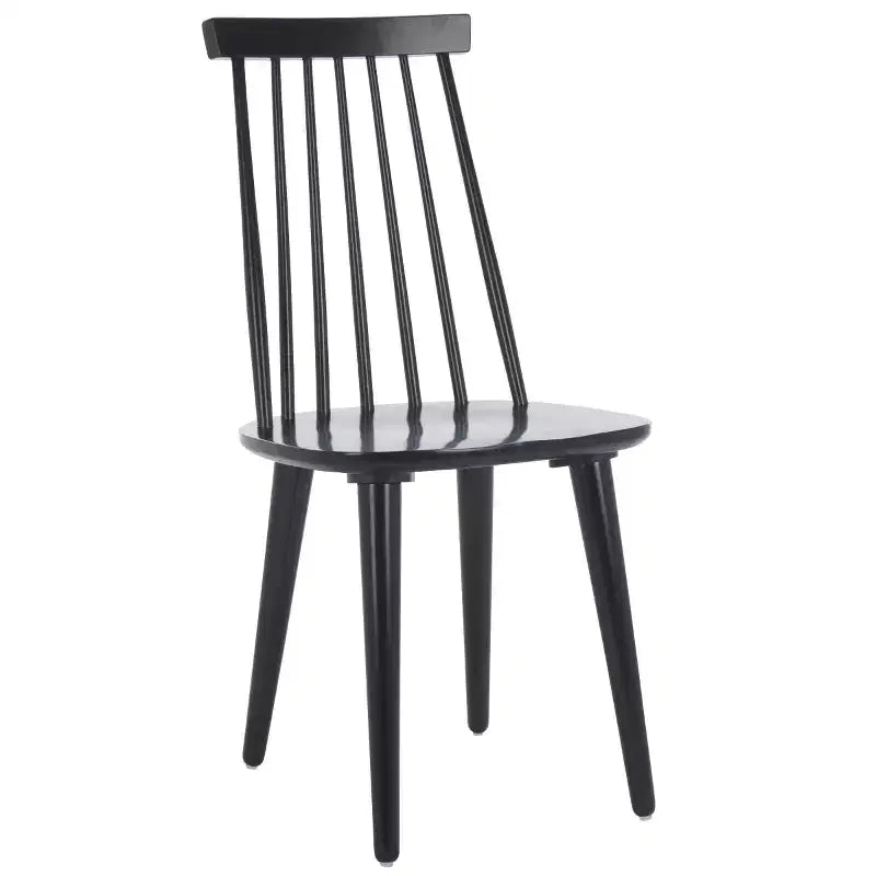 Sedia da pranzo senza braccioli con schienale a doghe, set da 2 – Disponibile in Beige / Nero / Blu / Marrone / Grigio / Verde / Bianco