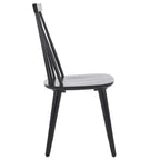 Sedia da pranzo senza braccioli con schienale a doghe, set da 2 – Disponibile in Beige / Nero / Blu / Marrone / Grigio / Verde / Bianco