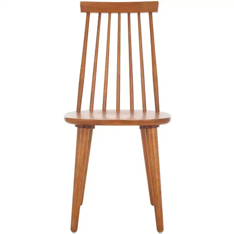 Sedia da pranzo senza braccioli con schienale a doghe, set da 2 – Disponibile in Beige / Nero / Blu / Marrone / Grigio / Verde / Bianco
