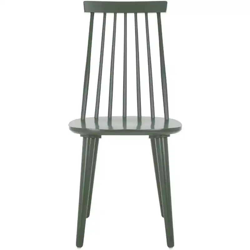 Sedia da pranzo senza braccioli con schienale a doghe, set da 2 – Disponibile in Beige / Nero / Blu / Marrone / Grigio / Verde / Bianco