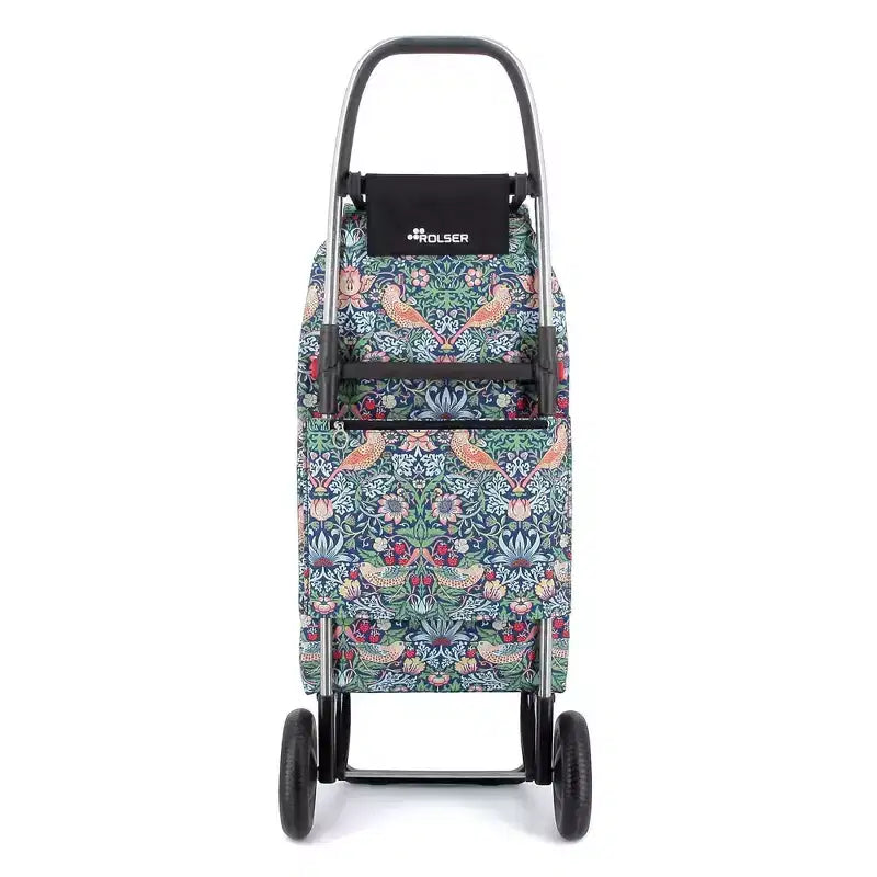 Carrello spesa pieghevole a 2 ruote – fantasia Uccelli / Melograno, 1 persona