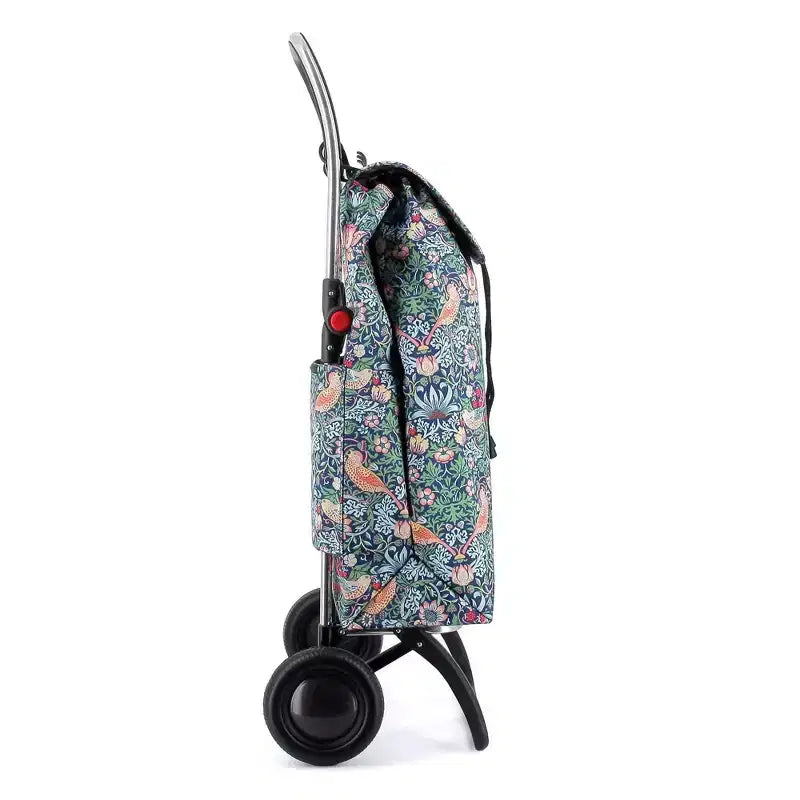 Carrello spesa pieghevole a 2 ruote – fantasia Uccelli / Melograno, 1 persona